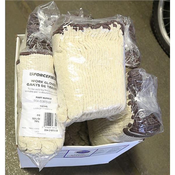 BOX OF COTTON GLOVES 12PKS-2 PAIRS PER PACK