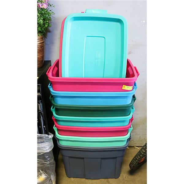 RUBBERMAID ROUGHNECK TOTES WITH LIDS