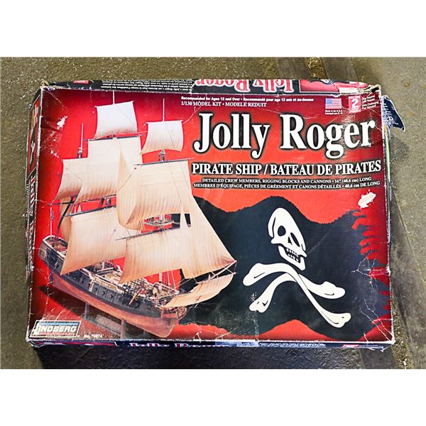 JOLLY ROGER PIRATE SHIP MODEL 16" LONG