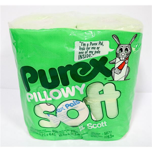 VINTAGE PUREX GREEN 4 PACK TOILET TISSUE SEALED