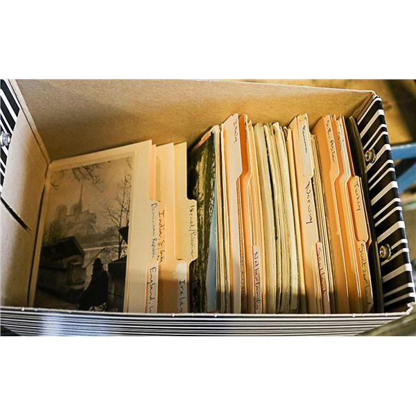 BOX OF EARLY POSTCARDS FROM VARIOUS COUNTRIES