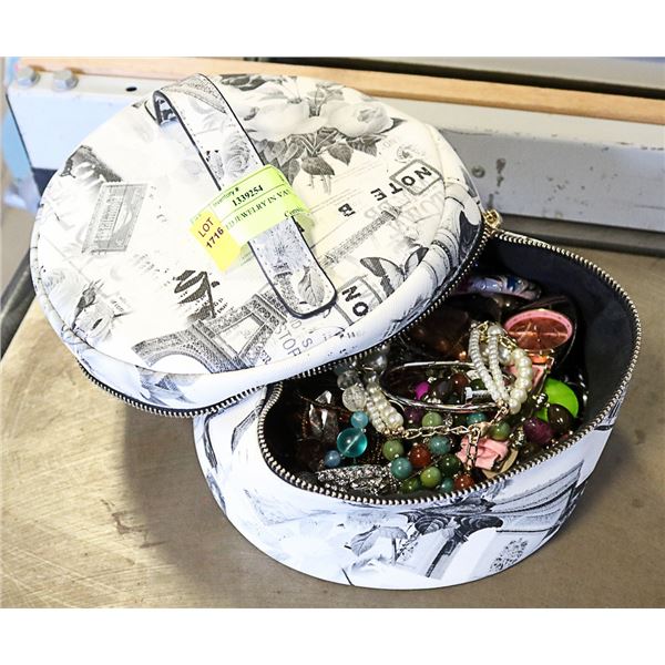 ASSORTED JEWELRY IN VANITY BAG