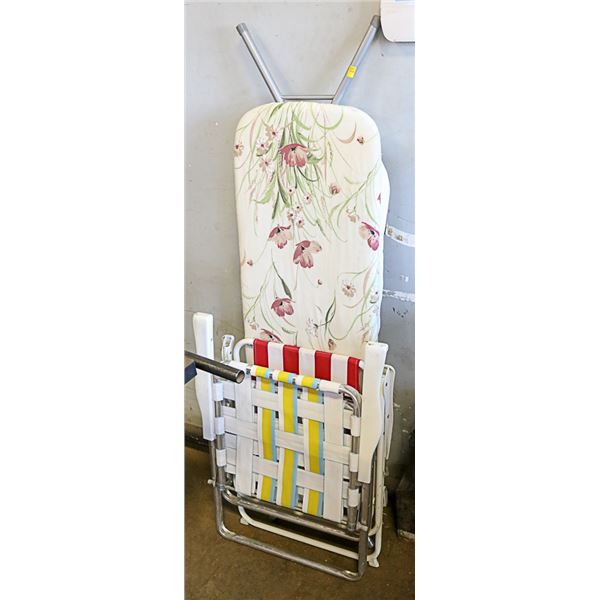 IRONBOARD SOLD WITH 2 LAWNCHAIRS