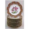 Image 2 : THIRTEEN HAND-PAINTED AND GILT-DECORATED LUNCHEON PLATES