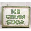 Image 1 : A DOUBLE-SIDED "ICE CREAM SODA" SIGN