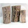 Image 1 : THREE PRIMITIVE HUMAN-FORM WOOD CARVINGS