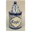 Image 7 : A SIX PIECE BLUE-AND-CREAM KITCHEN CANISTER SET