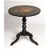 Image 1 : A JAPANNED VICTORIAN TILT-TOP BIRDCAGE TEA TABLE