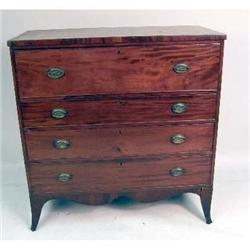 A FEDERAL FIGURED MAHOGANY BUTLER`S DESK