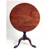 Image 1 : A GEORGE III MAHOGANY TILT-TOP TEA TABLE