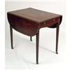 Image 1 : A GEORGIAN HIGHLY FIGURED CROTCH MAHOGANY DROP-LEAF TABLE