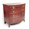 Image 1 : A FEDERAL INLAID MAHOGANY BOWFRONT CHEST OF DRAWERS