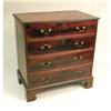 Image 1 : A GEORGE III WALNUT CHEST OF DRAWERS