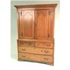 Image 1 : A CHIPPENDALE CHERRYWOOD LINEN PRESS