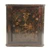 Image 2 : A CHINOISERIE-PAINTED AND JAPANNED HANGING CORNER CUPBOARD