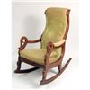Image 1 : A VICTORIAN WALNUT ROCKING CHAIR