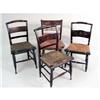 Image 1 : A GROUP OF FOUR ASSORTED JAPANNED AND STENCILED FANCY CHAIRS