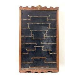 AN OAK HINGED SHADOWBOX