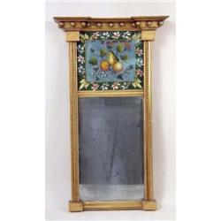 A CLASSICAL EGLOMISE-DECORATED MIRROR