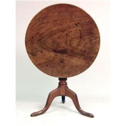 A GEORGE III MAHOGANY TILT-TOP TEA TABLE