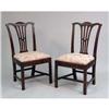 Image 1 : A PAIR OF CHIPPENDALE STAINED CHERRYWOOD SIDE CHAIRS