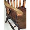 Image 3 : A BEECHWOOD AND YEWWOOD COMB-BACK WINDSOR ARMCHAIR WITH OLD RED WASH