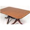 Image 2 : A GEORGIAN-STYLE TWIN PEDESTAL MAHOGANY DINING TABLE