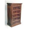 Image 2 : A VICTORIAN BURL WALNUT WELLINGTON CHEST OF DRAWERS