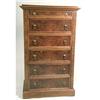 Image 3 : A VICTORIAN BURL WALNUT WELLINGTON CHEST OF DRAWERS