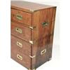 Image 2 : A VICTORIAN BRASS-MOUNTED WALNUT CAMPAIGN CHEST OF DRAWERS