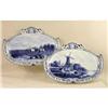 Image 1 : TWO BLUE AND WHITE DELFT WALL PLAQUES