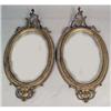 Image 1 : A PAIR OF VICTORIAN GILTWOOD OVAL LOOKING GLASSES