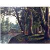 Image 2 : A FRAMED OIL ON CANVAS OF A BUCOLIC RIVER