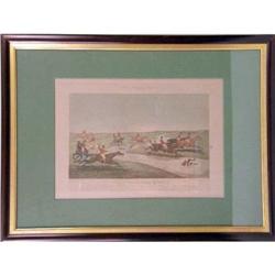 A GROUP OF FOUR FRAMED POLYCHROME PRINTS