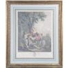 Image 1 : A FRAMED POLYCHROME PRINT