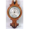 Image 3 : A VICTORIAN CARVED AND FIGURED OAK "BANJO" BAROMETER