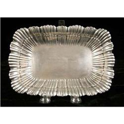 AN OLD NEWBURY CRAFTERS STERLING SILVER RECTANGULAR TRAY