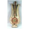 Image 5 : A GILTWOOD APPLIED GESSO LYRE FORM WALL CLOCK