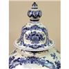 Image 10 : A PAIR OF BLUE AND WHITE DELFT COVERED URNS