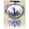 Image 4 : A PAIR OF BLUE AND WHITE DELFT COVERED URNS