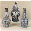 Image 1 : A GROUP OF THREE BLUE AND WHITE DELFT TABLE ARTICLES
