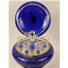 Image 4 : A PAINTED COBALT BLUE GLASS TANTALUS