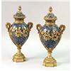 Image 1 : A PAIR OF HARDSTONE ORMOLU- MOUNTED URNS