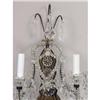 Image 3 : A PAIR OF TWO-ARMED COLORLESS GLASS WALL SCONCES