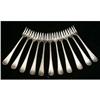 Image 1 : A SET OF ELEVEN BLACKSTONE SILVER PLATED SEAFOOD FORKS