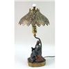 Image 1 : A PAINTED METAL FIGURAL LAMP