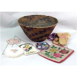 THREE INDIAN BEADED BAGS