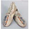 Image 4 : FOUR PAIRS OF INDIAN-BEADED DEERSKIN MOCCASINS