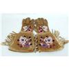 Image 4 : FOUR PAIRS OF INDIAN-BEADED DEERSKIN FRINGED GLOVES