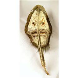 A MIXED MEDIA CEREMONIAL MASK